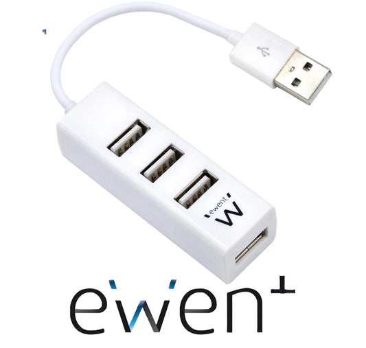 hub mini usb 2.0 4 porte white ewent *021