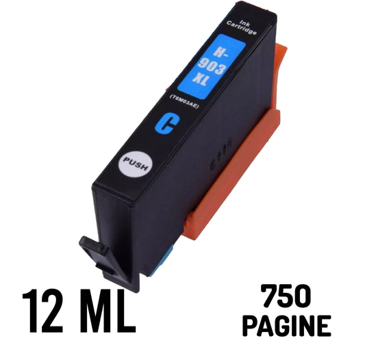 hp compatibile n 903xl ciano 12ml  T6M03AE  chip anti aggiorn.