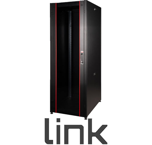 armadio rack 1942 unità nero A2002xL600xP600mm porta vetro *215