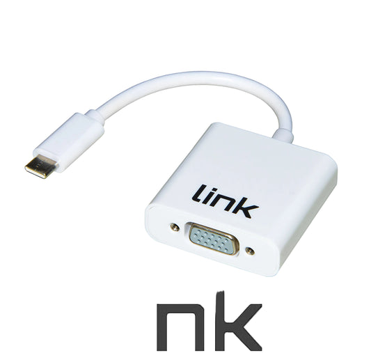Adattatore USB Type-C Maschio a VGA Femmina per Monitor e Proiettori Full HD Plug & Play