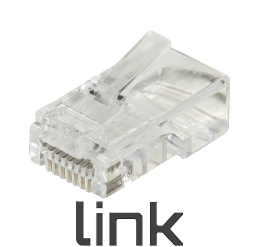 plug rj45 cat.5e per filo flessibile con fori conf.100pz *215