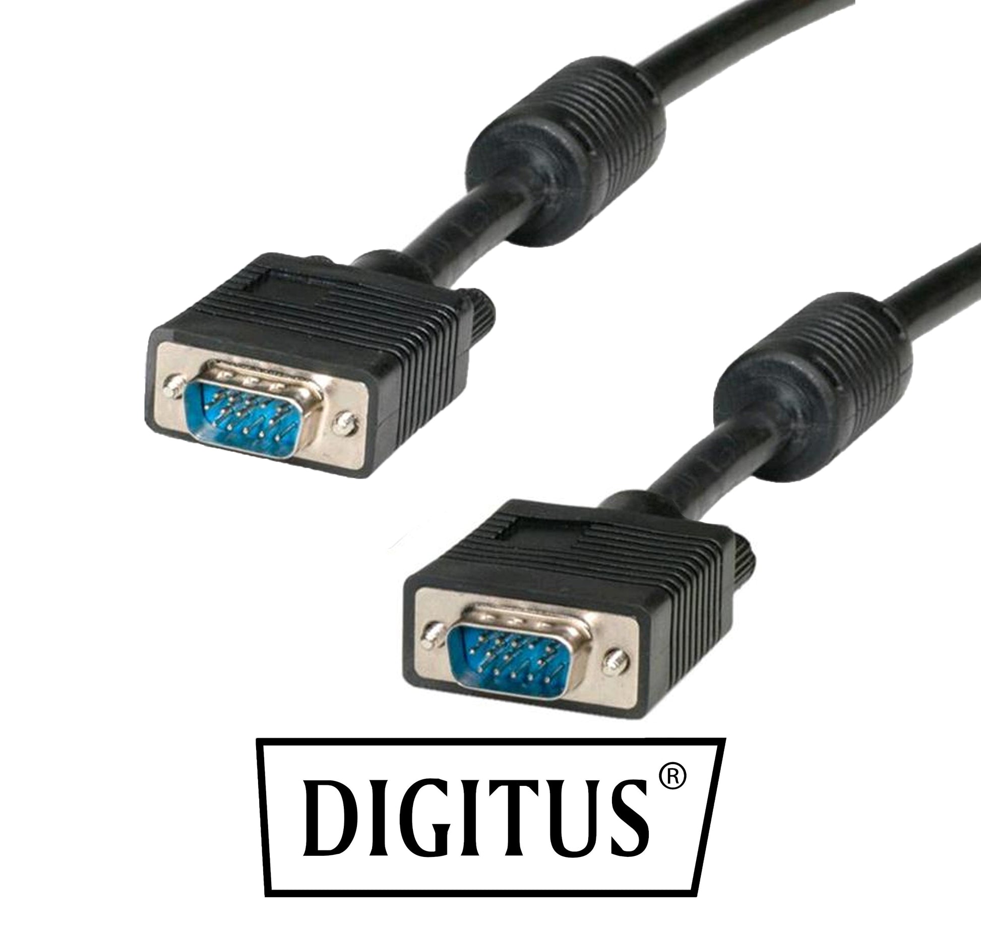 Cavo VGA 5m M/M Digitus Nero per Monitor e PC