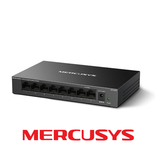 switch 8 porte fast ethernet gigabit mercusys in metallo*491