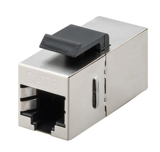 Accoppiatore Modulare Cat.6e 2xRJ45 da Pannello per Reti Ethernet Alta Velocità LAN