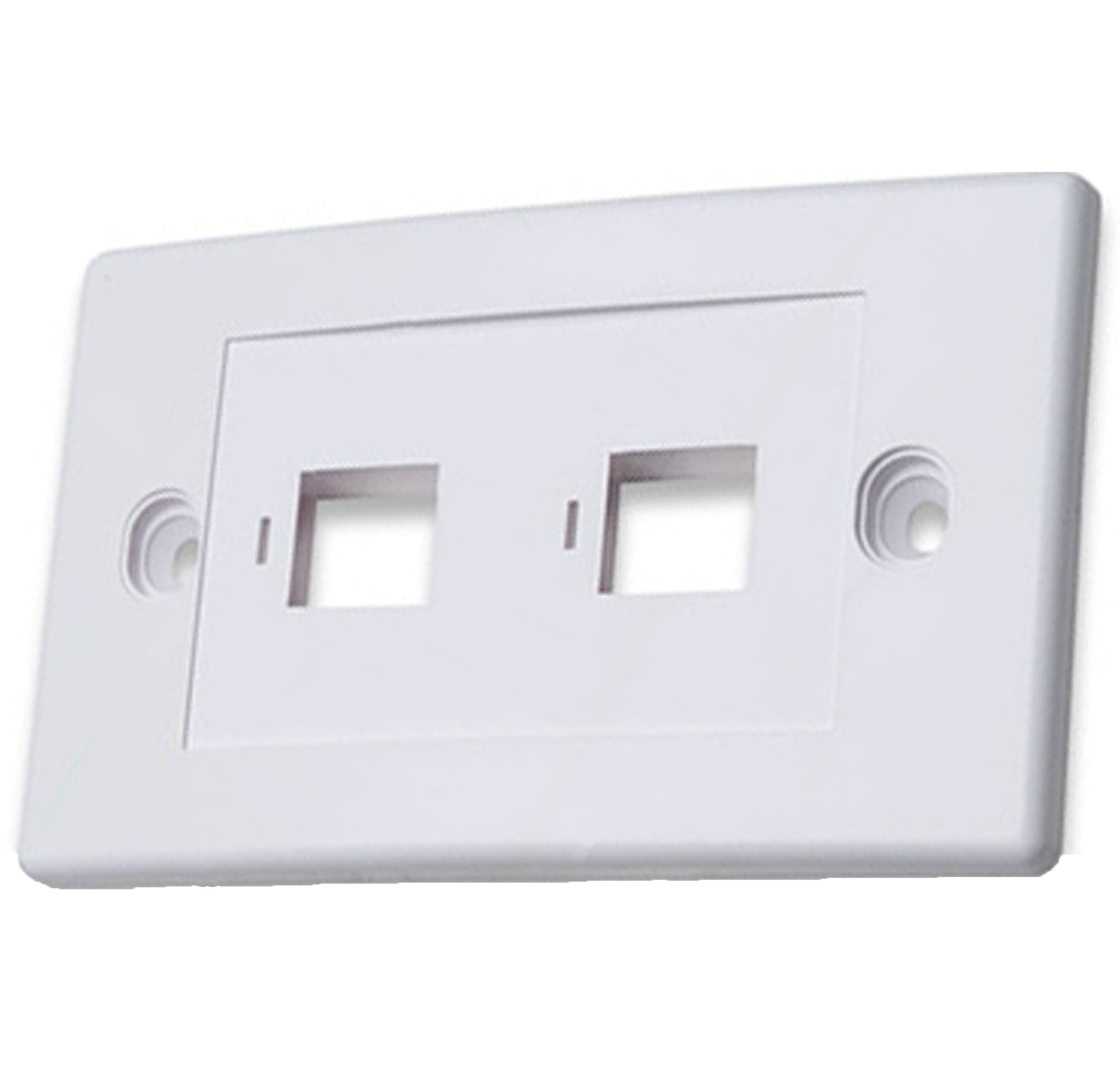 Placca a Muro 2 Posti Bianca Compatibile Modulo 503
