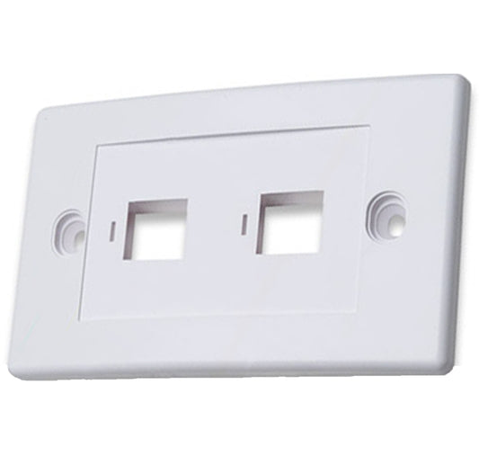 Placca a Muro 2 Posti Bianca Compatibile Modulo 503